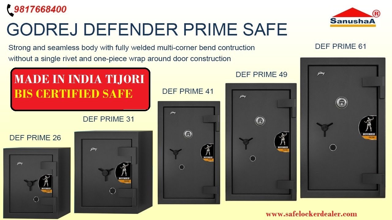 Godrej Defender Prime Safe I BIS Approved Tijori with Class C/BB/A/AA in India I 61 Gold Safe Locker