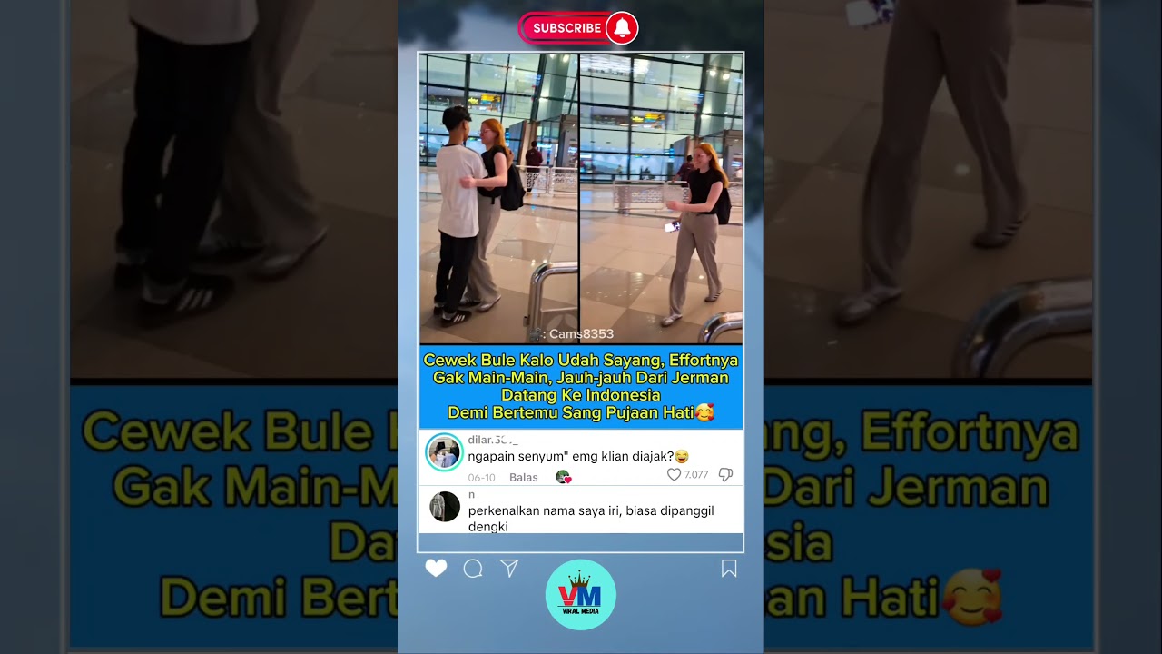 Cewek Jerman Datang Ke Indonesia Demi Temui Pacarnya #bulejerman #bule #beritaunik #shorts