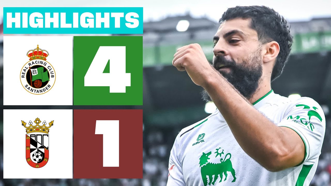 REAL RACING CLUB 4 - 1 AD CEUTA CF | RESUMEN LALIGA HYPERMOTION
