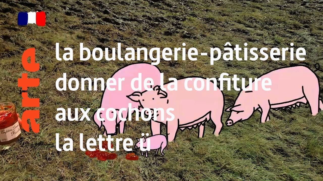 la boulangerie-pâtisserie / de la confiture aux cochons / la lettre ü - Replay Karambolage - ARTE