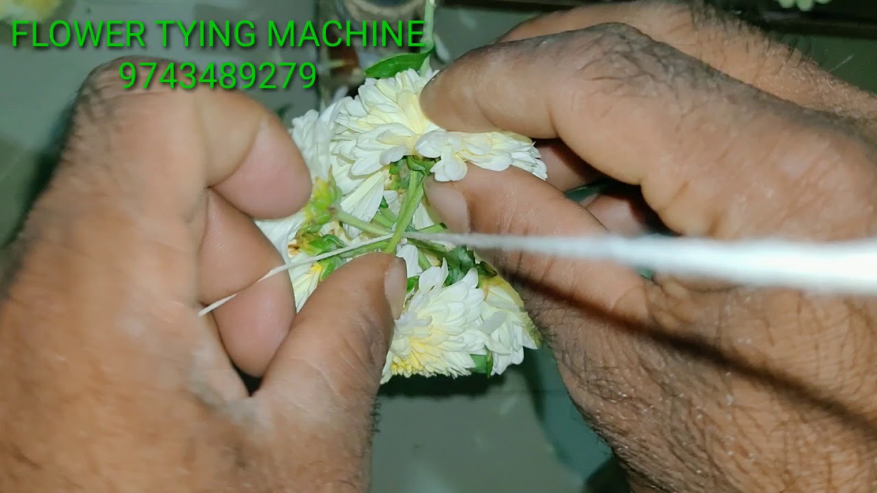 Tying flowers using machine, with less effort