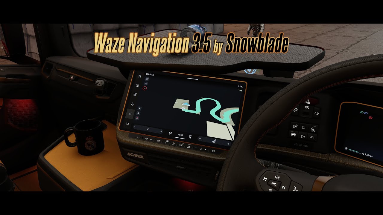 Waze Navigation 3.5 by Snowblade  | Euro Truck Simulator 2 (v1.57 Update)