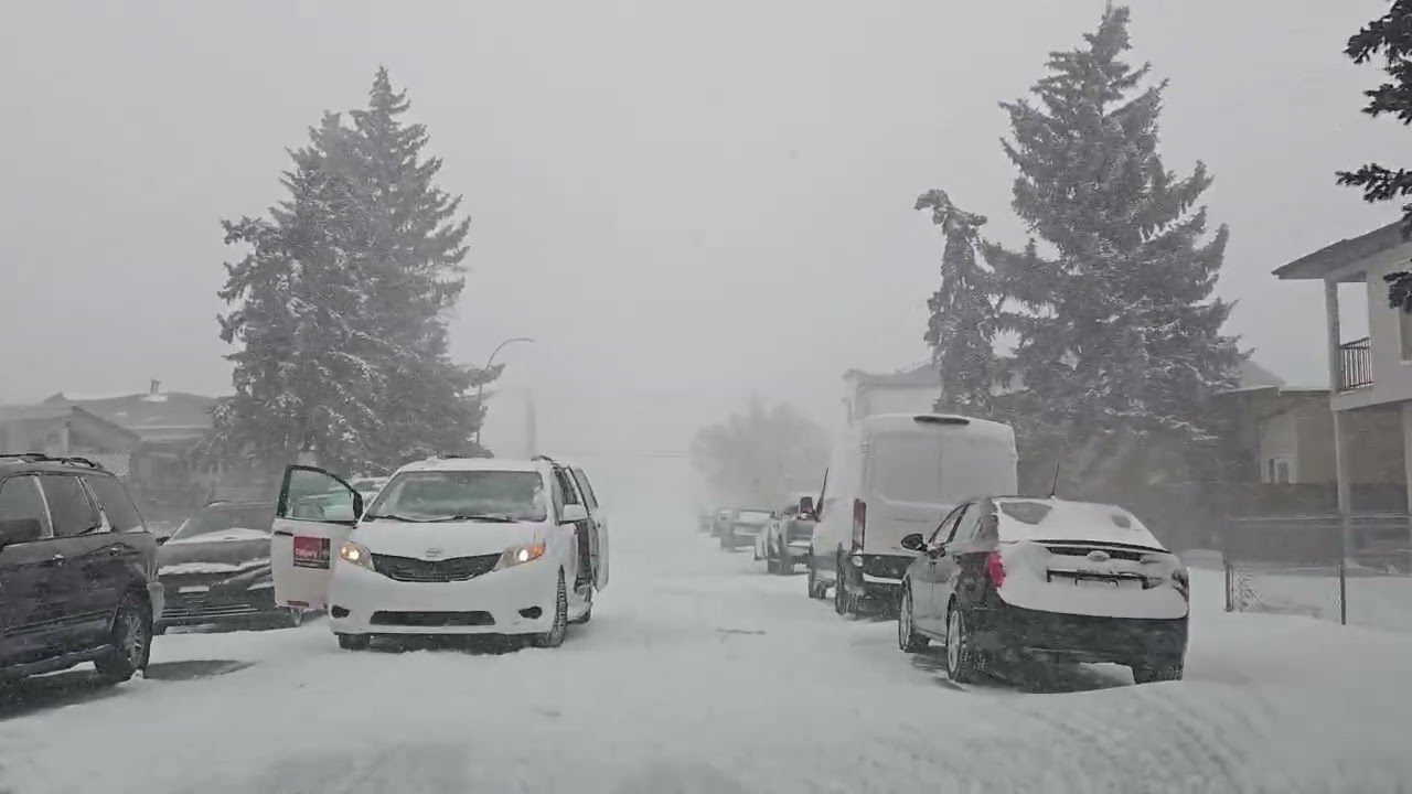 Snow Storm Driving Calgary 🇨🇦