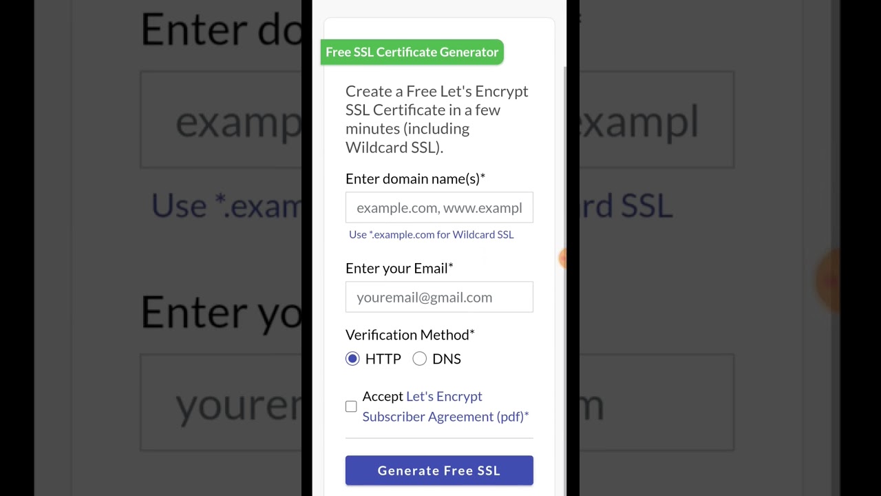How To Get Free SSL Certificate For Website | Add SSL To Website #freessl #blogger #shorts