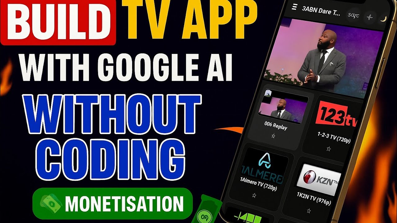 Build TV Streaming App and Website using AI// Make money with AI