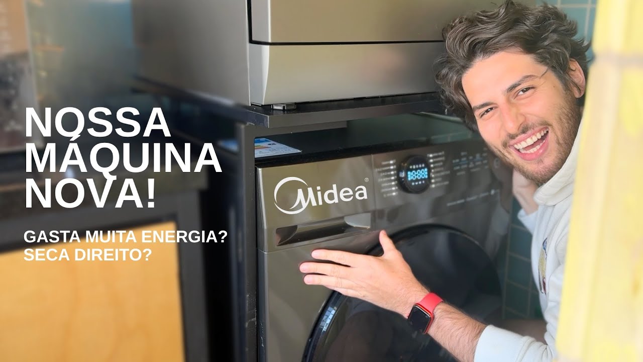 CHEGOU NOSSA LAVA E SECA! + conta de energia (Midea Healthguard 11kg) como usar?