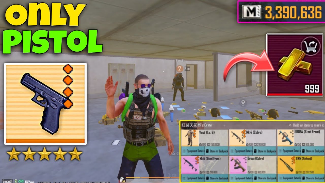 Play with only Legendary Pistol & Forget Mk14🤪| PUBG METRO ROYALE 