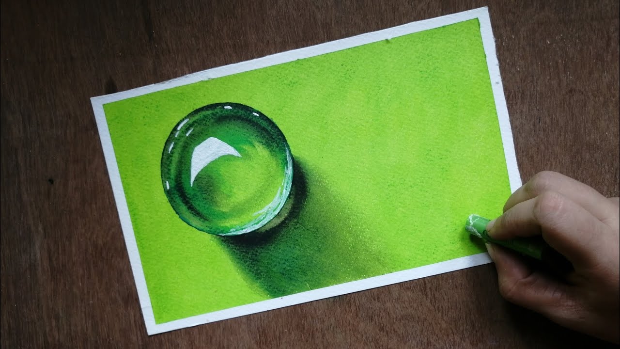 How to draw water droplet | easy oil pastel drawing