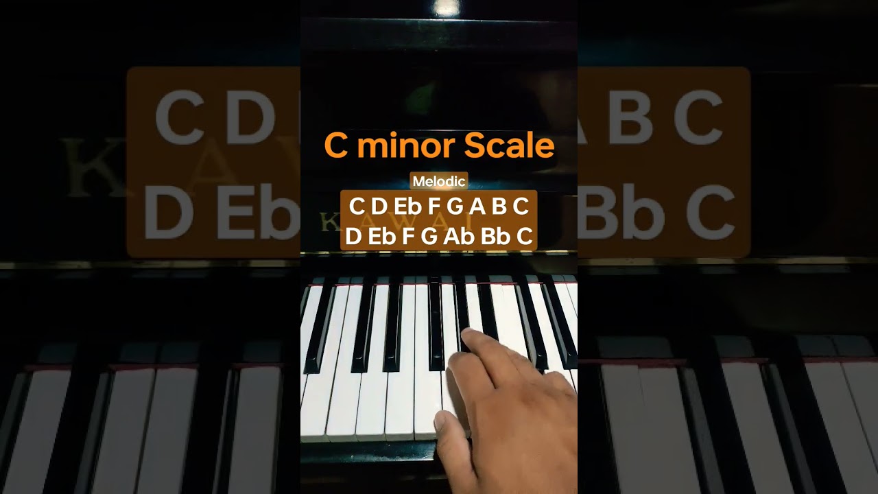 C minor Scale (Melodic) - Piano Tutorial