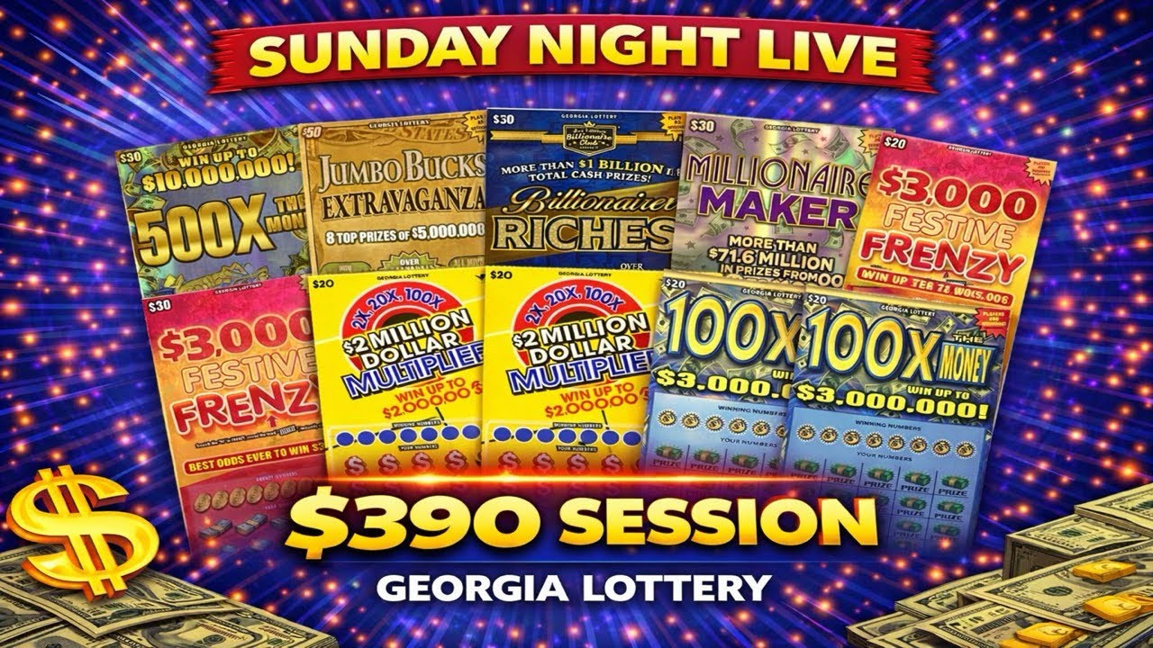 Sunday Night Live!! $390 Georgia Lottery Session!!