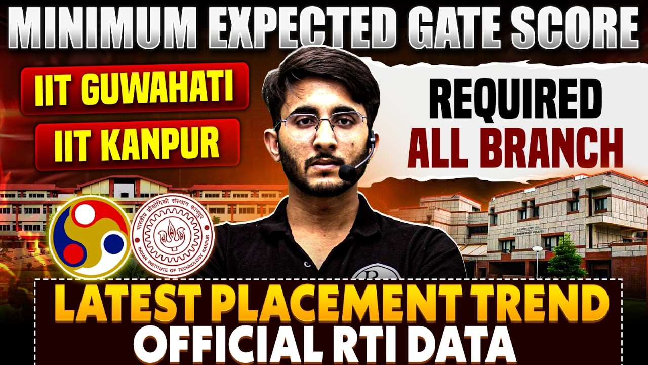 IIT Guwahati & IIT Kanpur Minimum Expected Gate Score Required | Placement Trend | RTI Reply