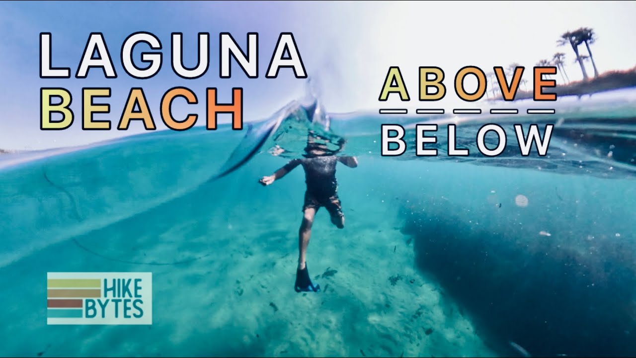 LAGUNA Beach Snorkeling Above and Below Sea Level Scenes | Best Snorkeling Coves 4K Adventure Video