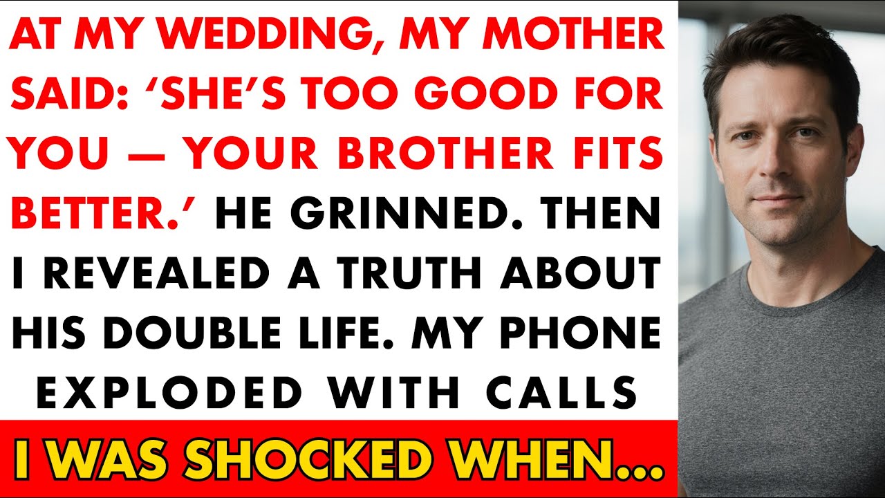 At My Wedding, My Mother Said: ‘She’s Too Good For You—Your Brother Fits Better.’ He Grinned…