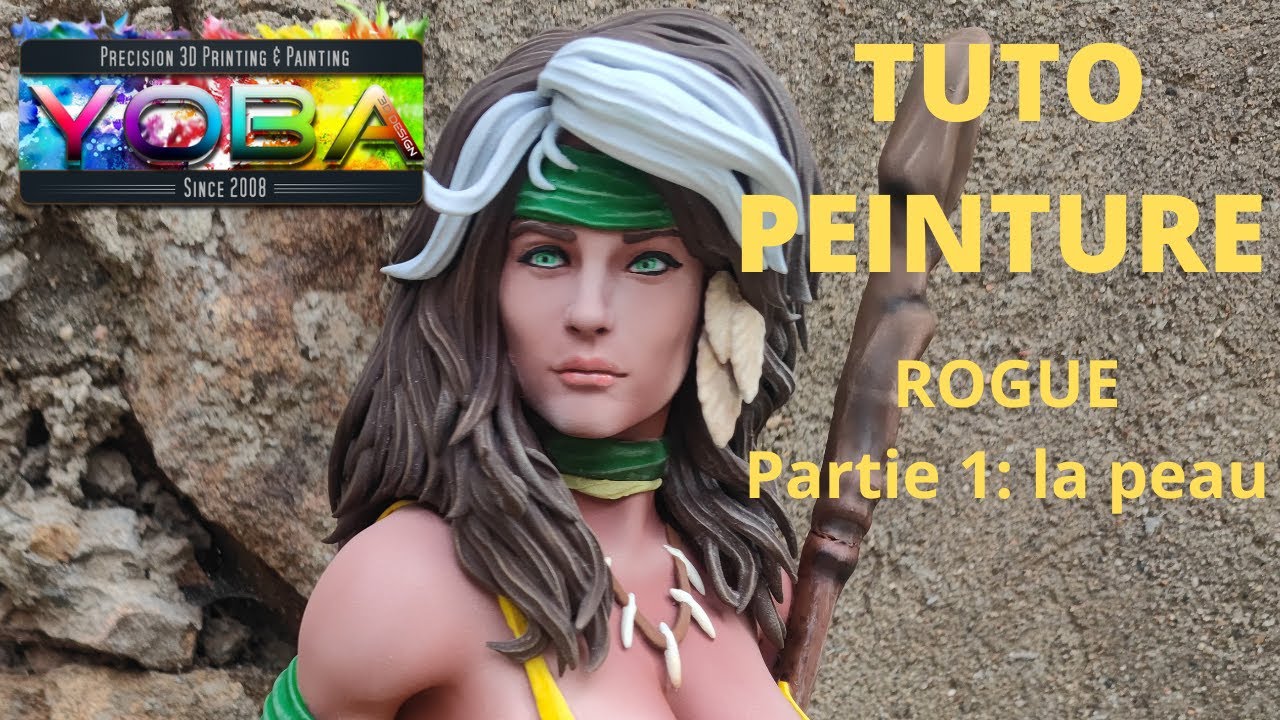 ROGUE partie 1 sur 3: La peau. Tuto peinture aerographe / airbrush.