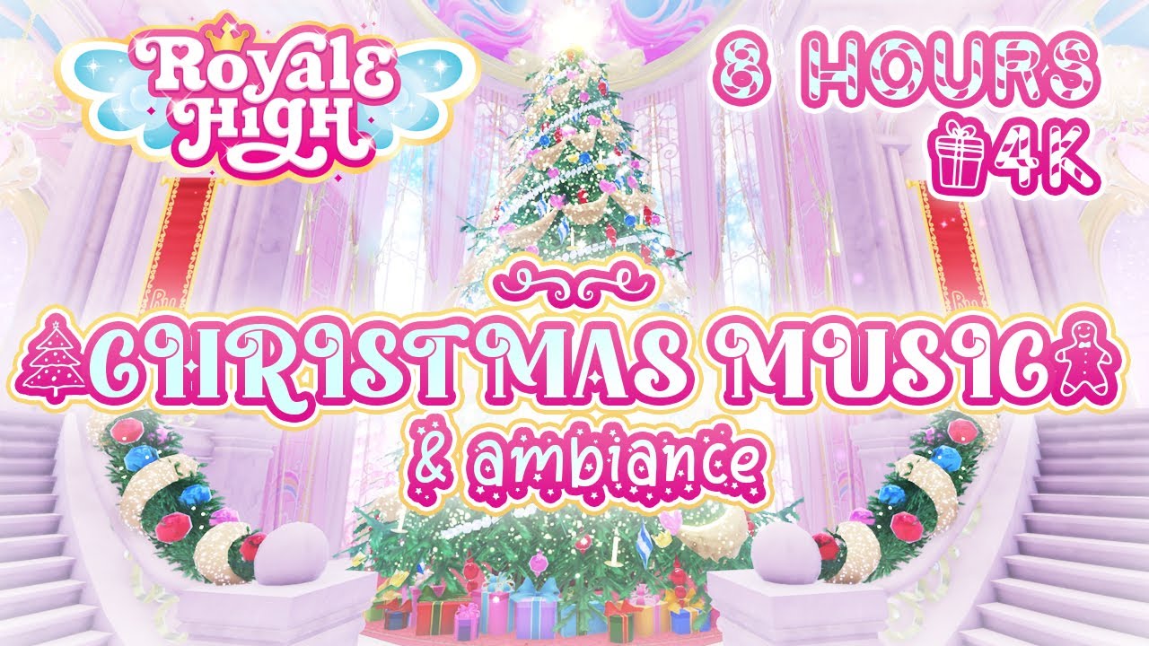 8 HOURS CHRISTMAS MUSIC & AMBIANCE IN ROYALE HIGH ROBLOX | Royalty Free Music to Study or Chill To