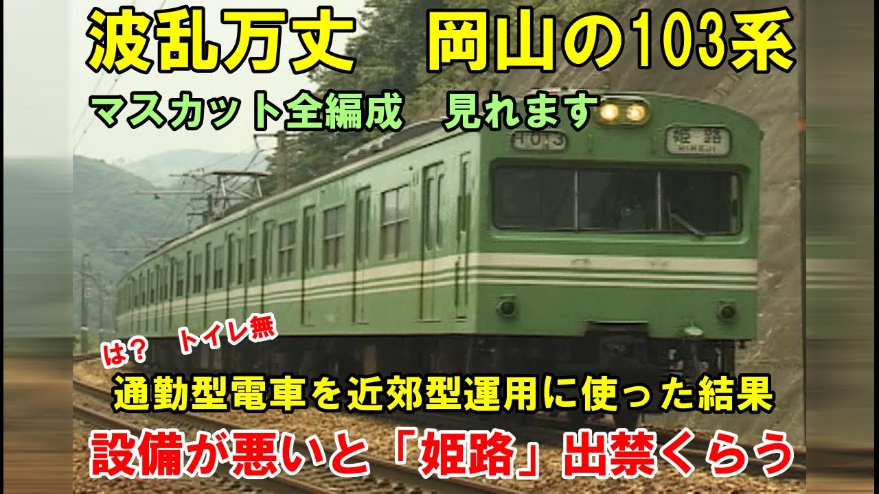 出入り禁止【マスカット色103系】&rdquo;通勤形&rdquo;を &rdquo;近郊形&rdquo;扱いした結果