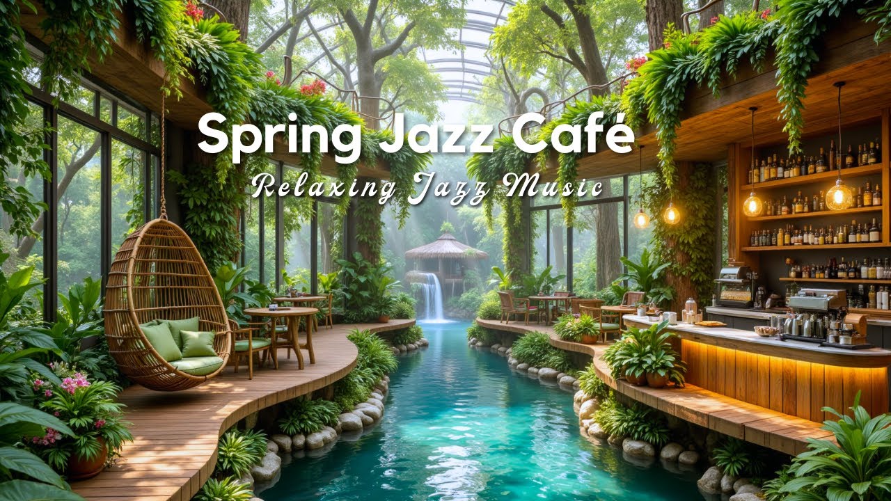 Spring Jazz Café Escape -  Relaxing Jazz Music at a Sunny Bistro for Work & Concentration