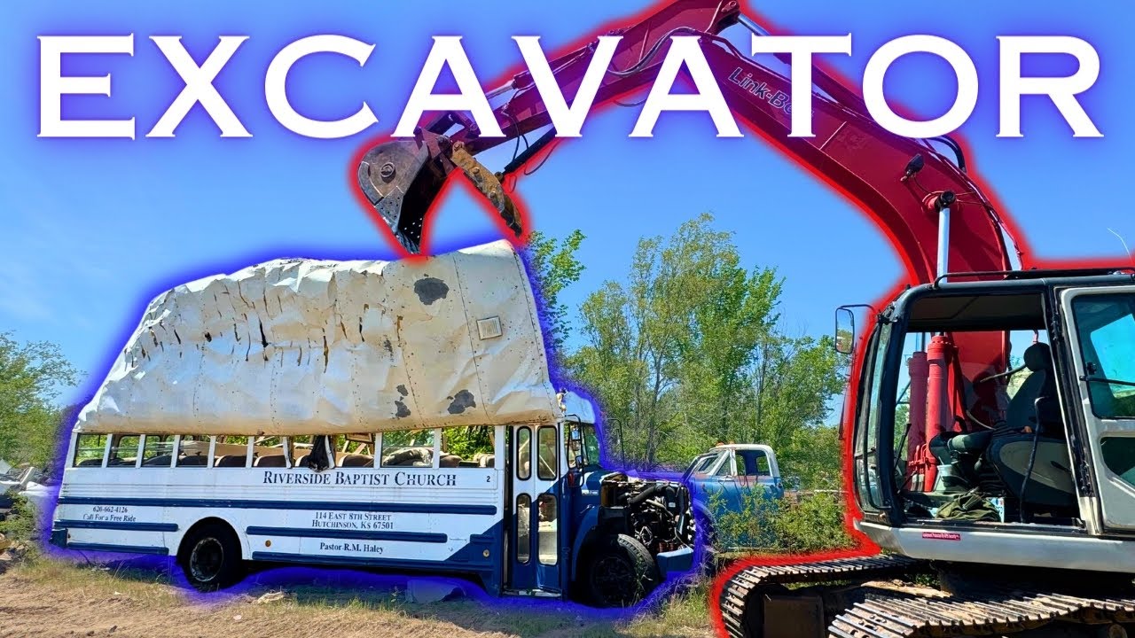 The Excavator Shows NO MERCY! Ripping Apart Cars, Buses, and MORE!