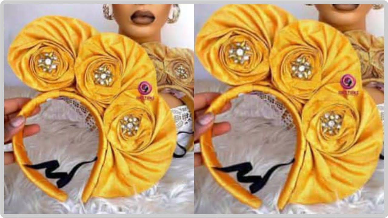 Triple Rose Asooke Headband Design