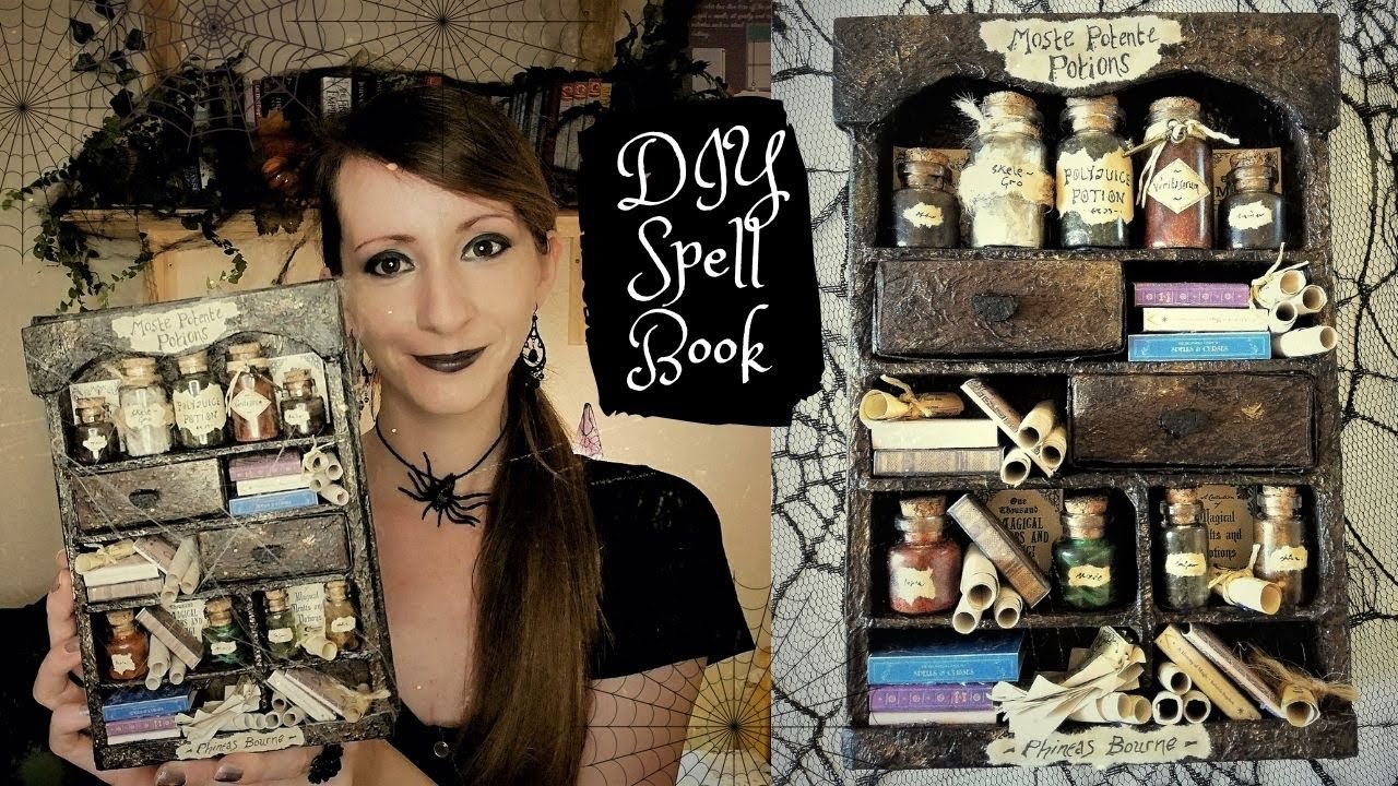 Spell Book/Potions Book DIY🧙‍♀️ - Harry Potter Inspired | Apothecary Miniatures | Halloween Crafts