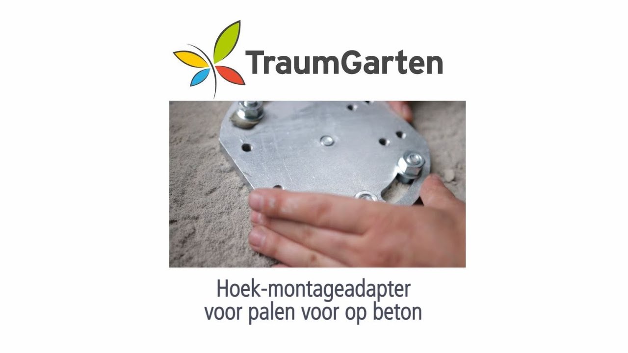 Hoek-montageadapter voor palen met anker voor op beton monteren - dichtscherm opbouwen | TraumGarten