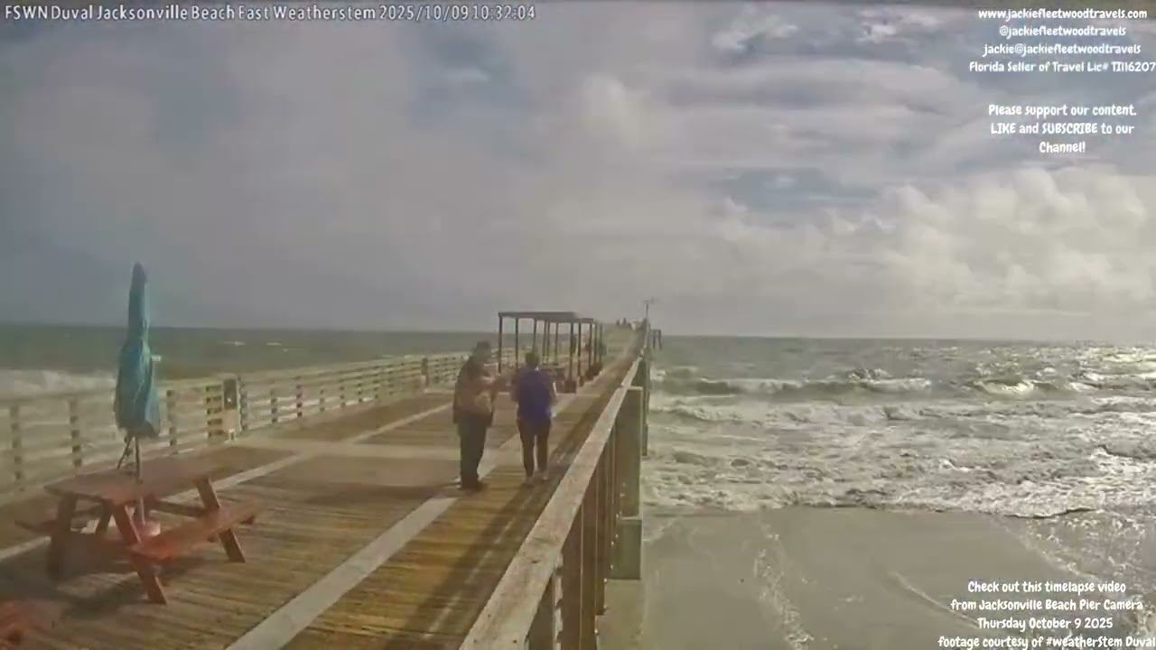 Timelapse video from Jacksonville Beach Pier Camera Thursday October 9 2025