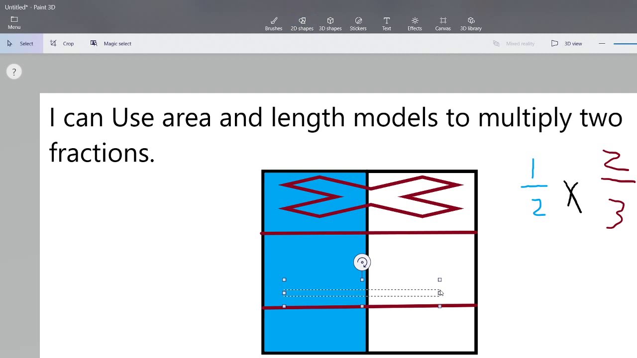 Multiplying Fractions Using Area Model