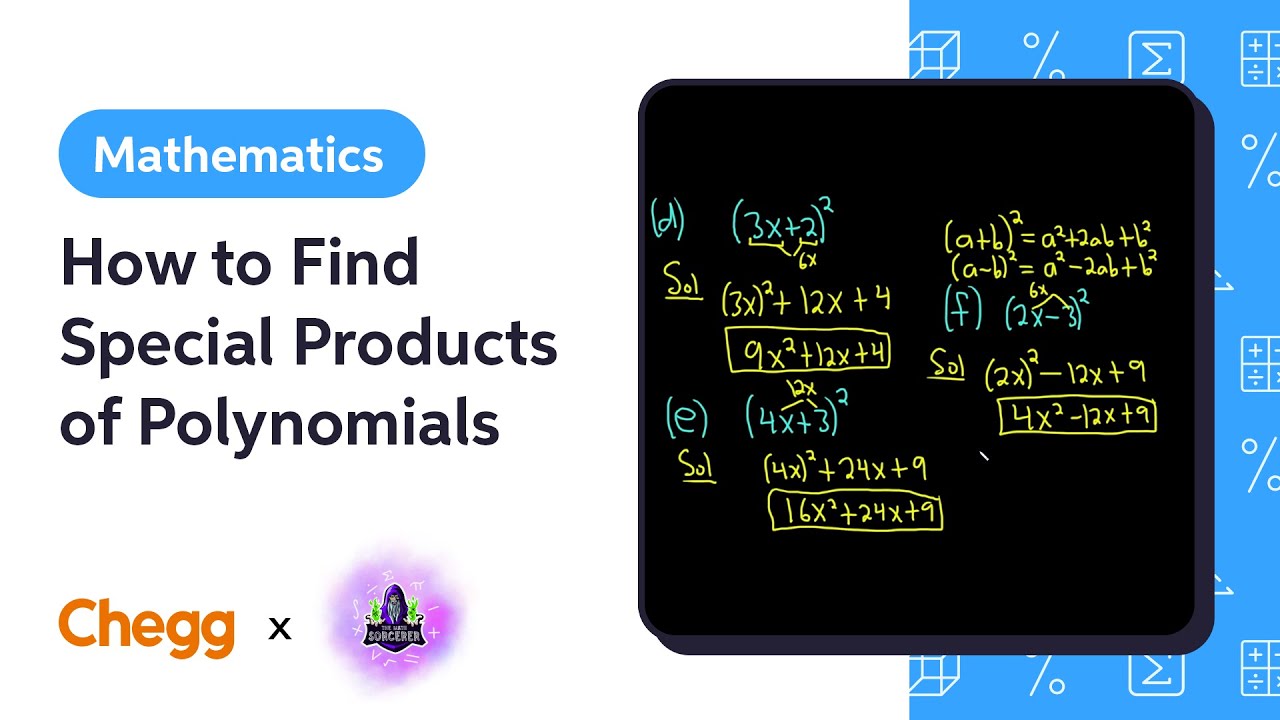 How to Find Special Products of Polynomials Ft. The Math Sorcerer