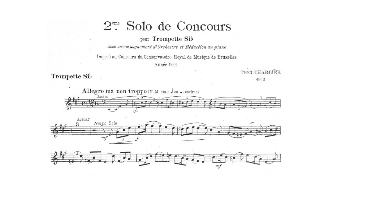 Théo Charlier: Solo de Concours n.2 (Jeroen Berwaerts, trumpet)
