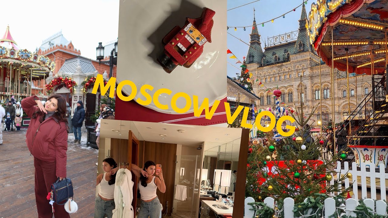 Влог из Москвы/Moscow Vlog. Новогодняя атмосфера, друзья и любимые рестораны. 