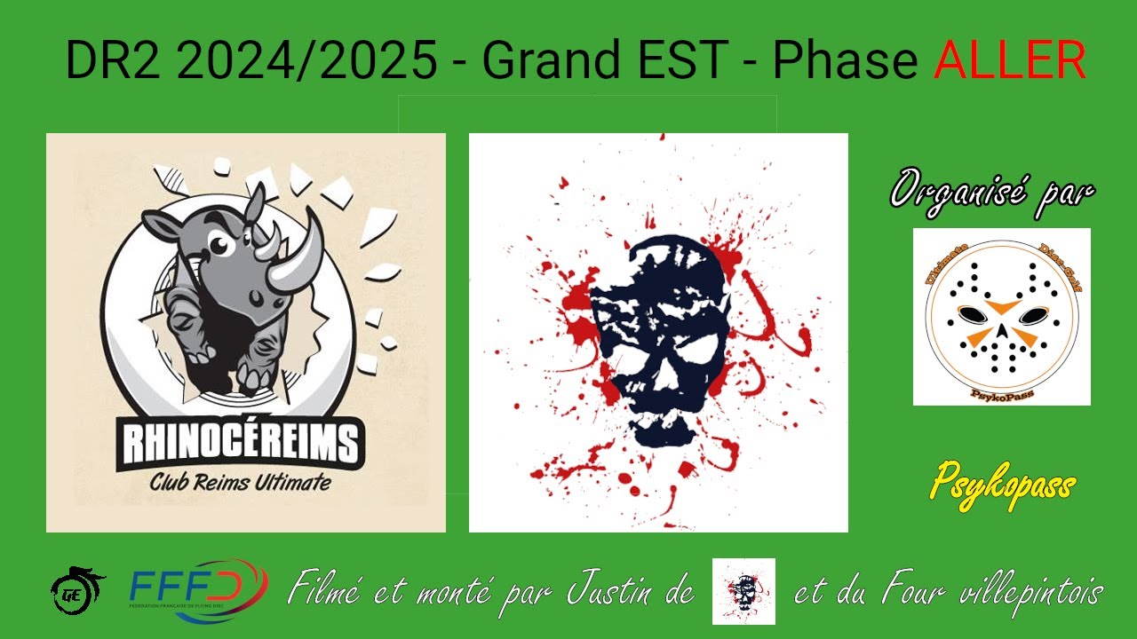 Disctroyes 2 vs Rhinocéreims 2 DR2 Grand Est 2024 - 2025 Aller Ultimate frisbee Indoor