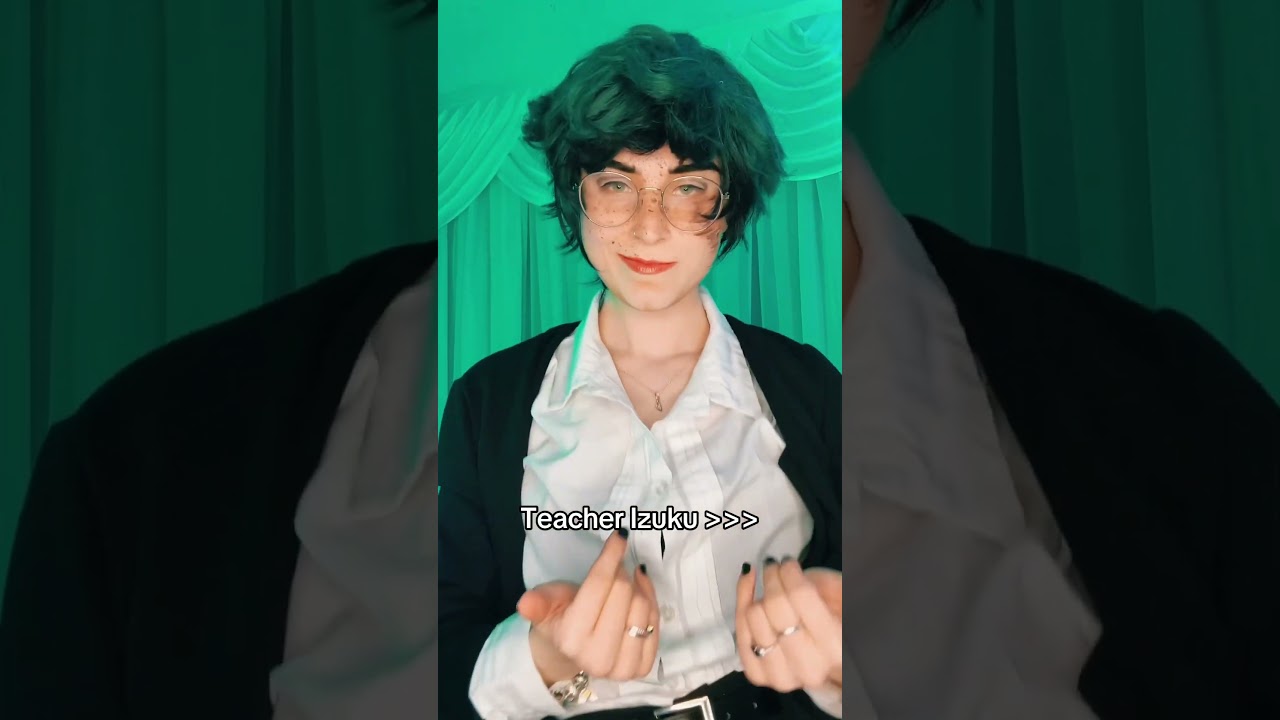 Izuku as a teach is just Yes 👏🏻 #myheroacademia #mha #izuku #midoriya #midoriyacosplay #deku
