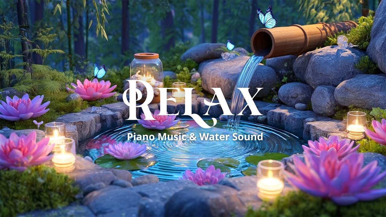 Relaxing Piano with Flowing Water Sounds 🍃 Deep Healing to Release Stress, Worry & Emotional Fatigue