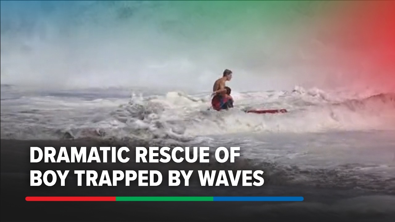 Lifeguard rescues boy from powerful waves on California beach | ABS-CBN News