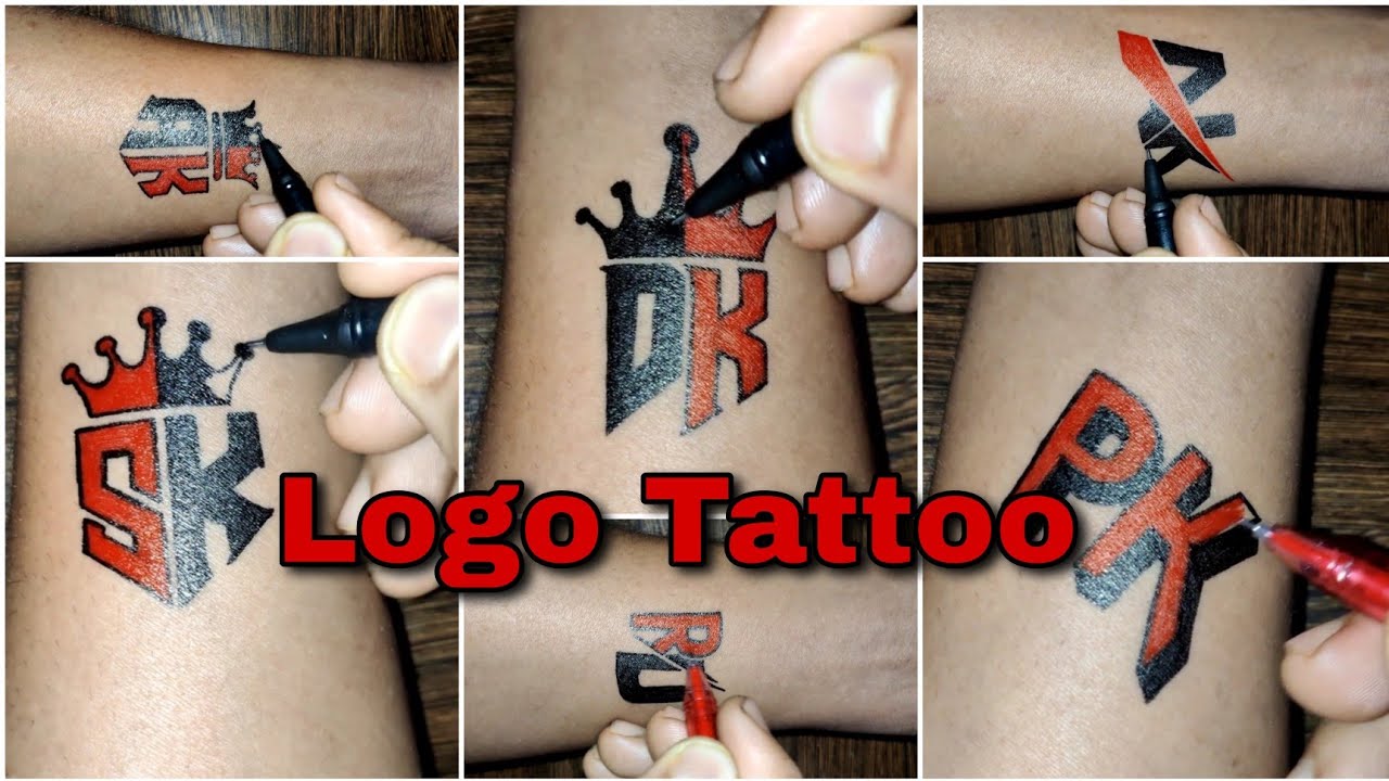 Male and female Logo Tattoo unique amazing|| tattoo making art || temporary tattoo art