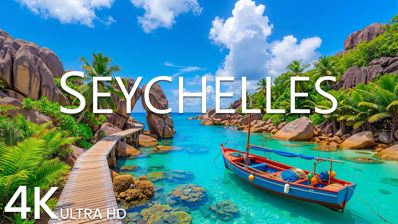 Seychelles 4K UHD | Giant Granite Rocks, Turquoise Waters & La Digue Island Escape