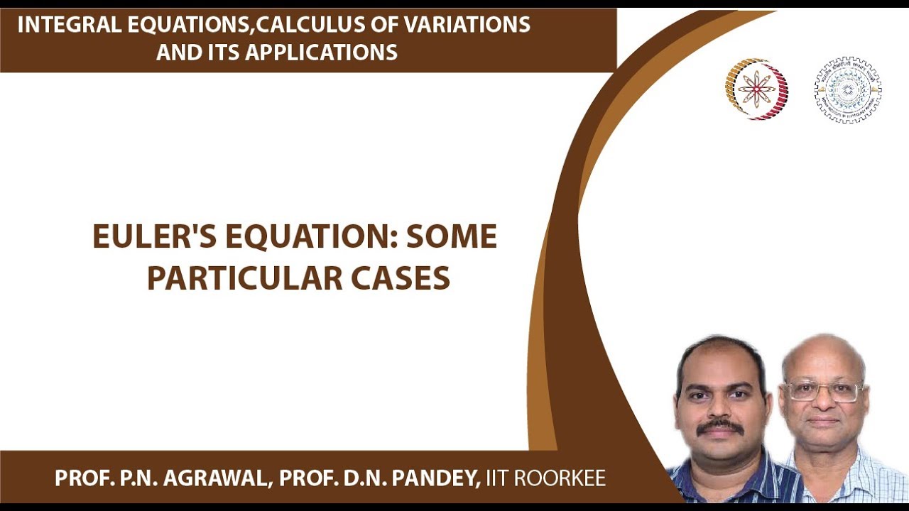 Euler's equation: Some particular cases