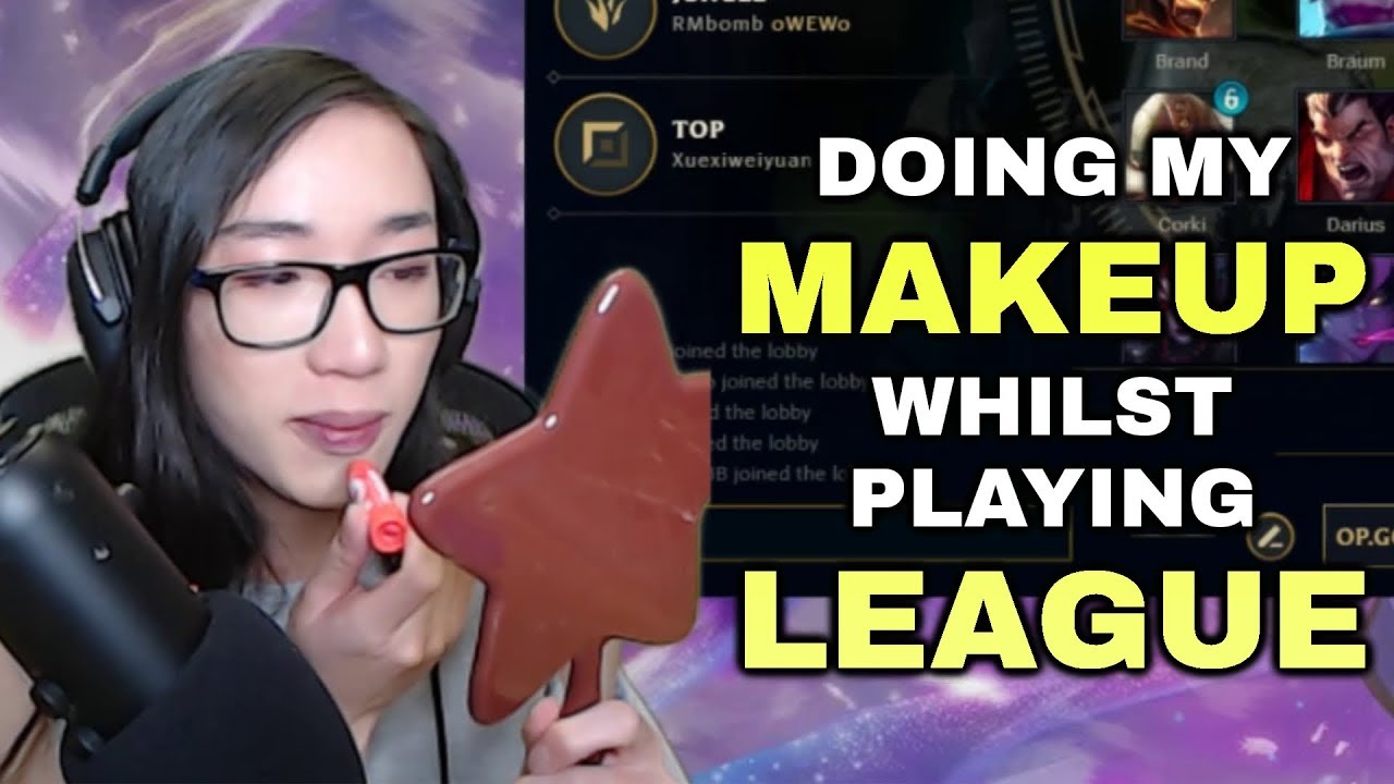 Делаю макияж, играя в League of Legends