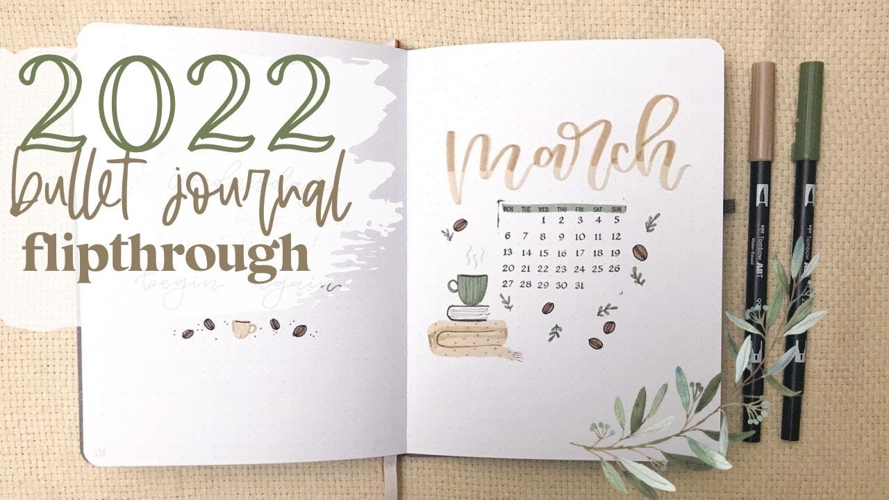 BULLET JOURNAL FLIPTHROUGH #58 | Custom Bullet Journal Flip through | 2022 bullet journal setup pwm