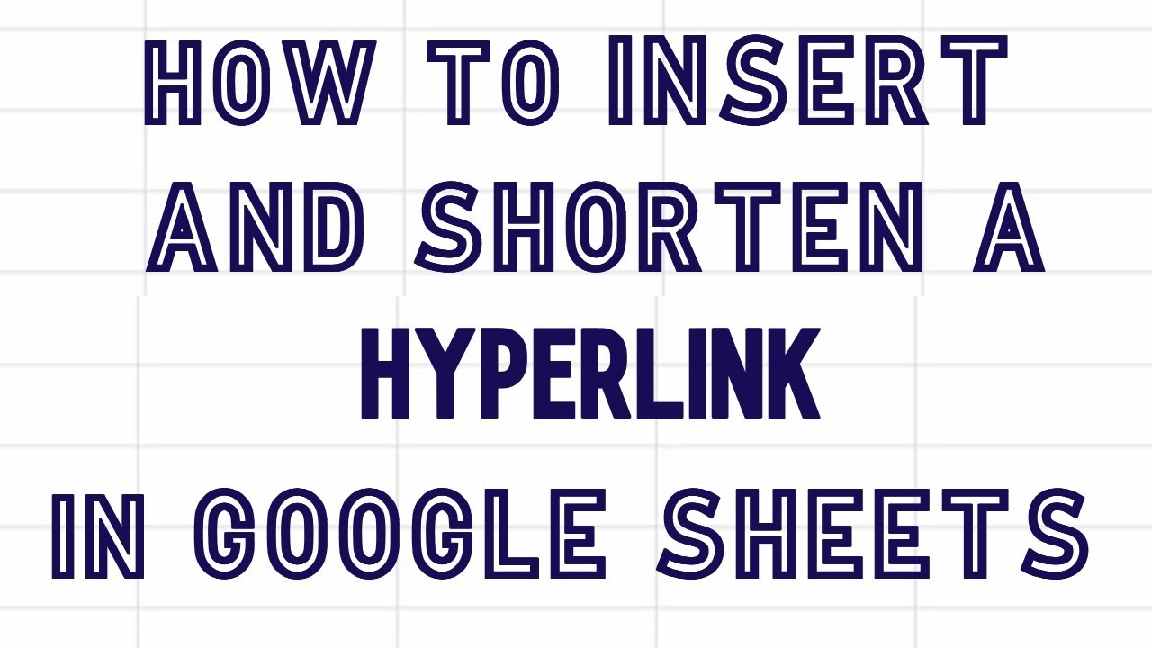 How to insert, edit or shorten a hyperlink URL in Google Sheets video #googlesheets #google