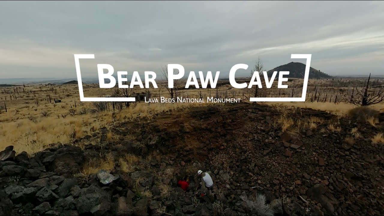 8k VR 360° - Lava Beds National Monument - Bear Paw Cave Sunset