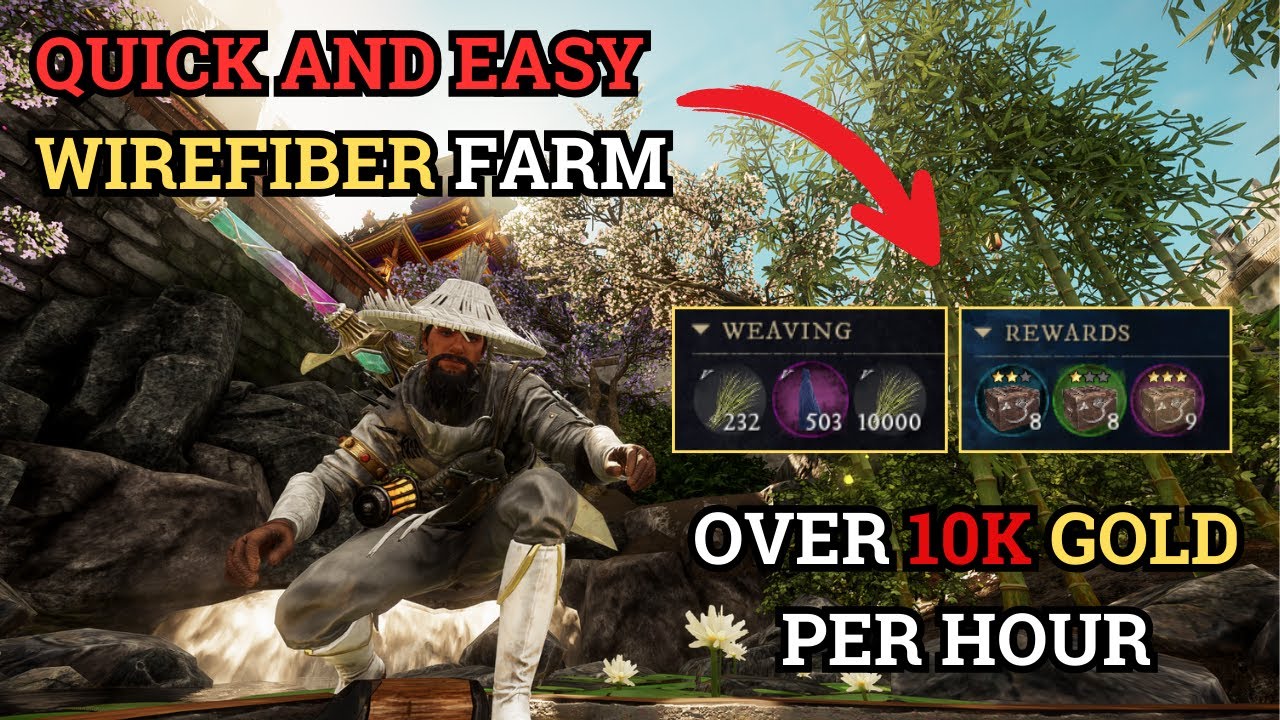 Optimized Gold Farm Route for Wirefiber & Scalecloth in New World: Aeternum