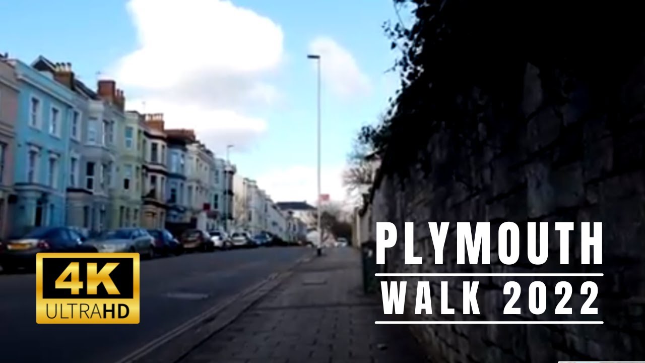 Walking Plymouth, England. United Kingdom (4k - 30f/s)