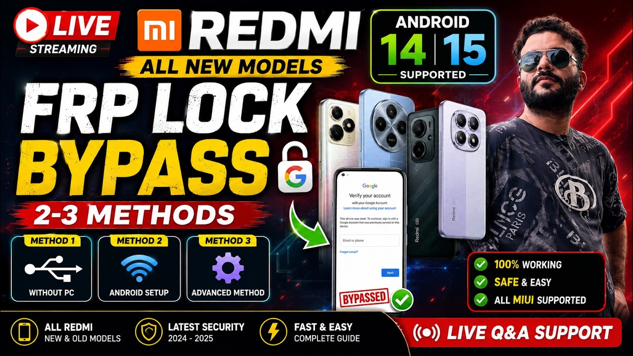 All Redmi FRP Bypass Android 13/14/15 | How To Bypass Redmi / Poco / Xiaomi | Without Second Space