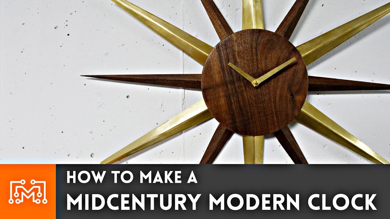 Mid-Century Modern Clock // Woodworking & Metalworking | I Like To Make Stuff