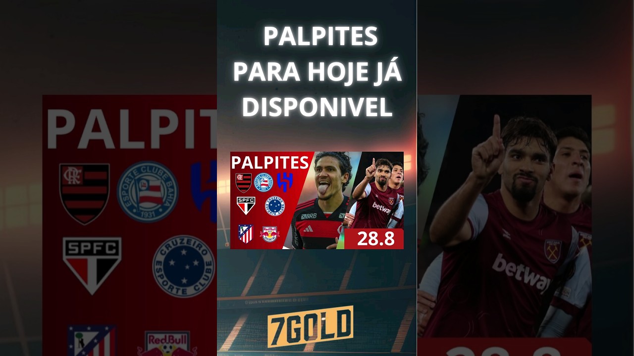 Vídeos com os palpites para 28.8 já disponível 