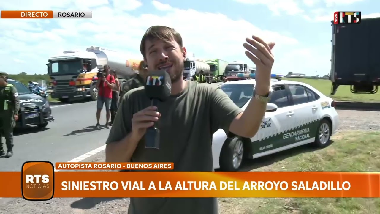 ROSARIO: CHOQUE EN LA AUTOPISTA A BUENOS AIRES GENERA CORTE TOTAL Y DESVÍOS