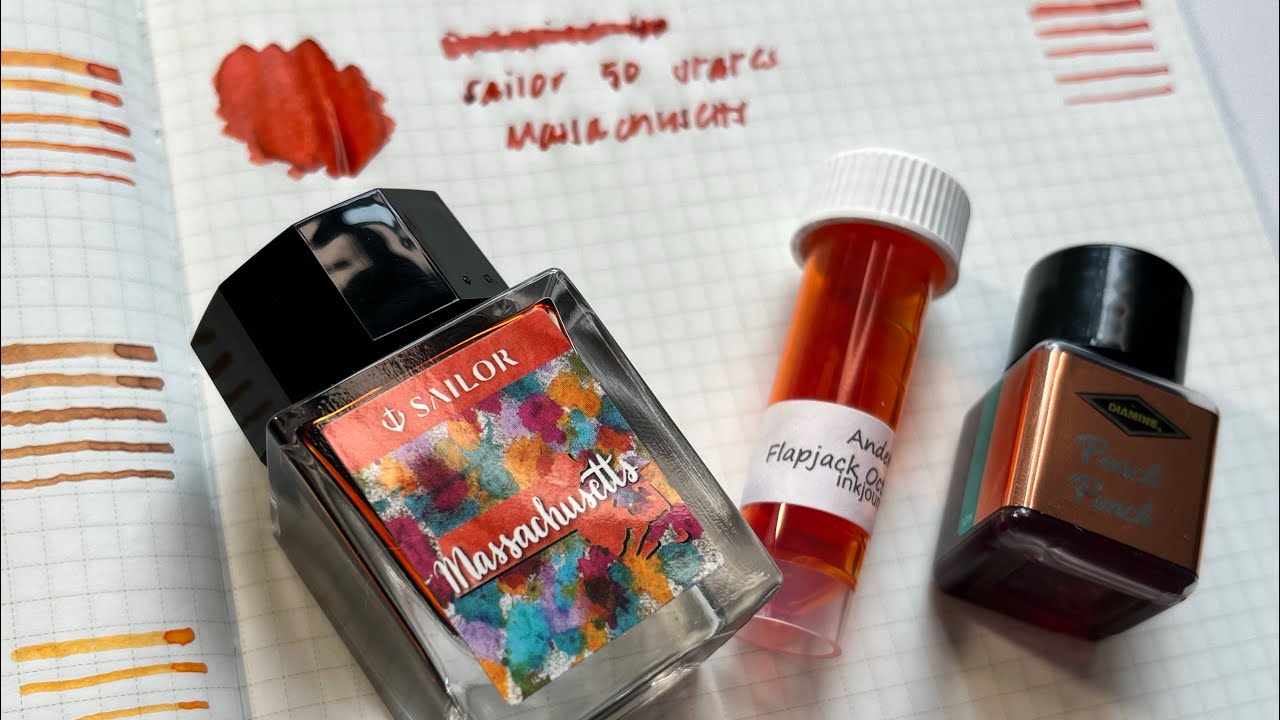 Exploring Orange Inks - Ink Swatching