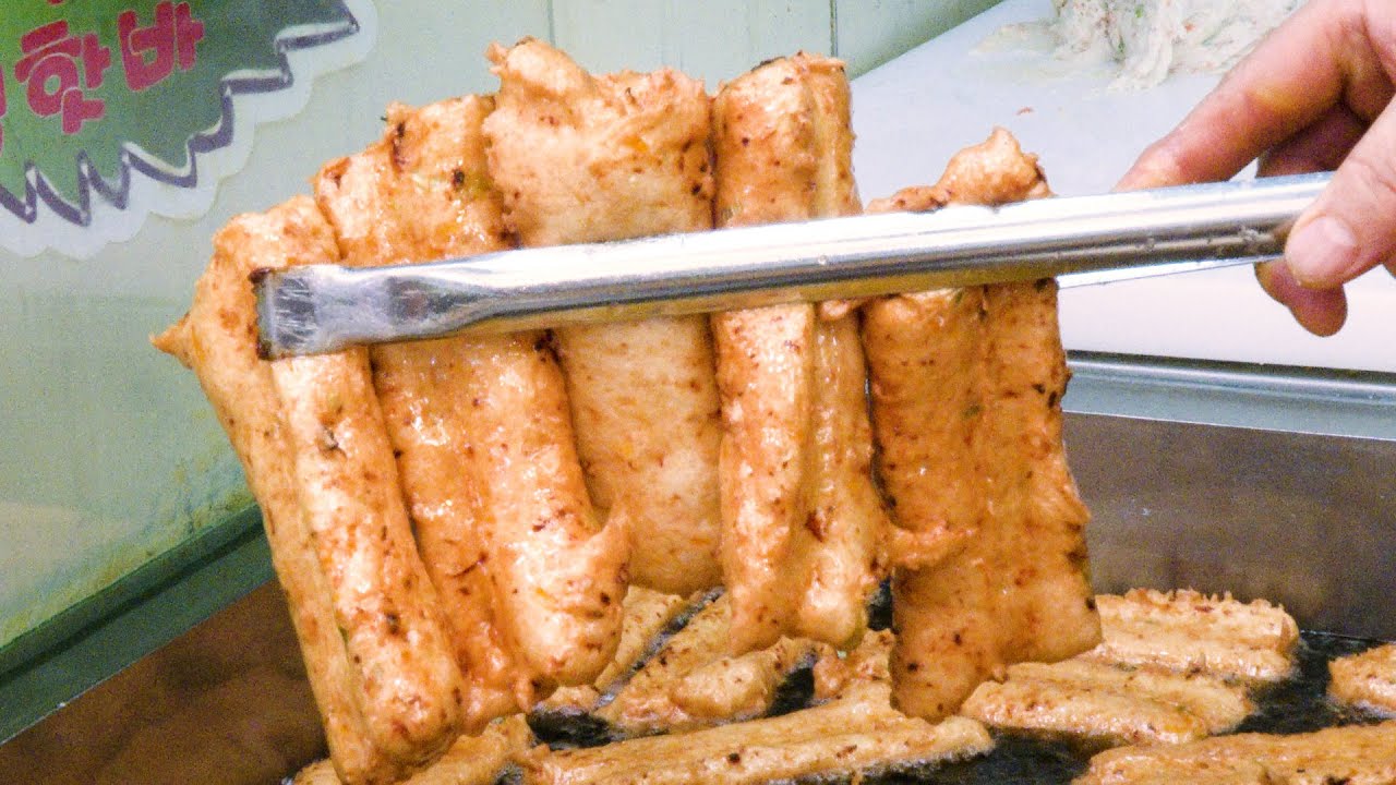 1$ Fish Cake Bar, домашний горячий бар, повар с 30-летним опытом, Korean Street Food, 4K