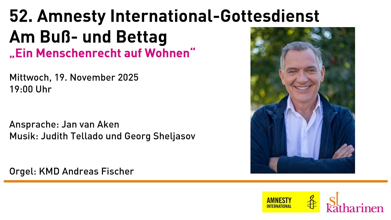 amnesty international Gottesdienst mit Jan van Aken